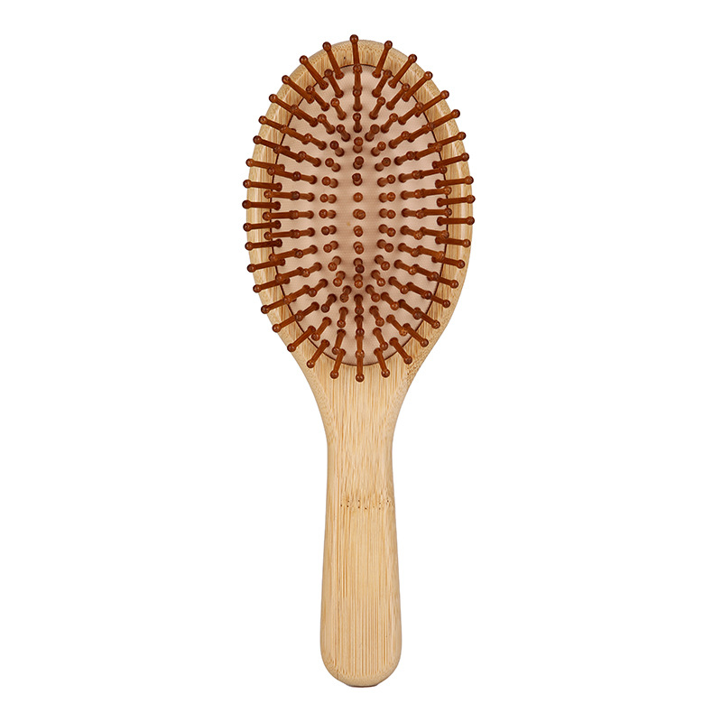 Cross-Border Amazon Solid Color Bamboo Hair Comb Multiple round Wooden Comb Square Tangle Teezer Anti-Static Hairdressing Comb