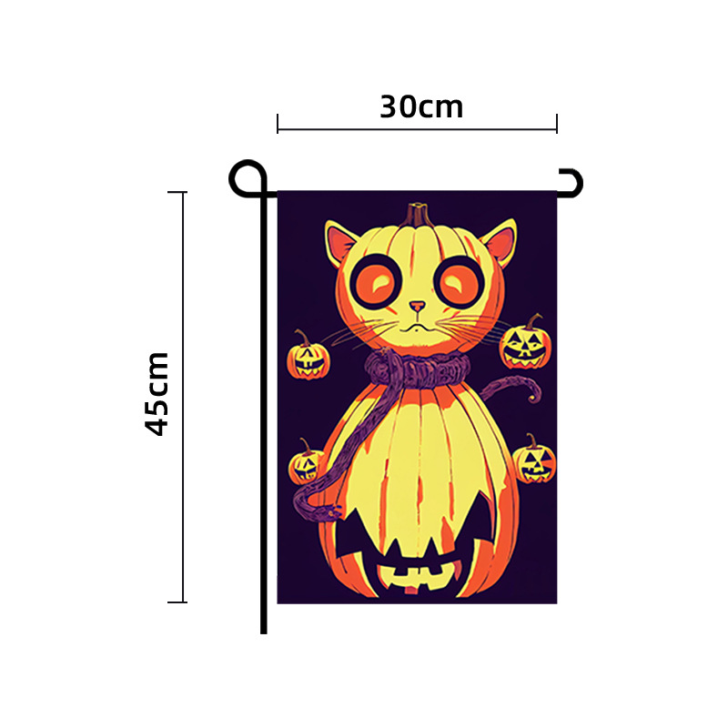 Amazon Halloween Led Garden Flag Double Layer 30 * 45cm Ghost Zombie Animal Halloween Decorations