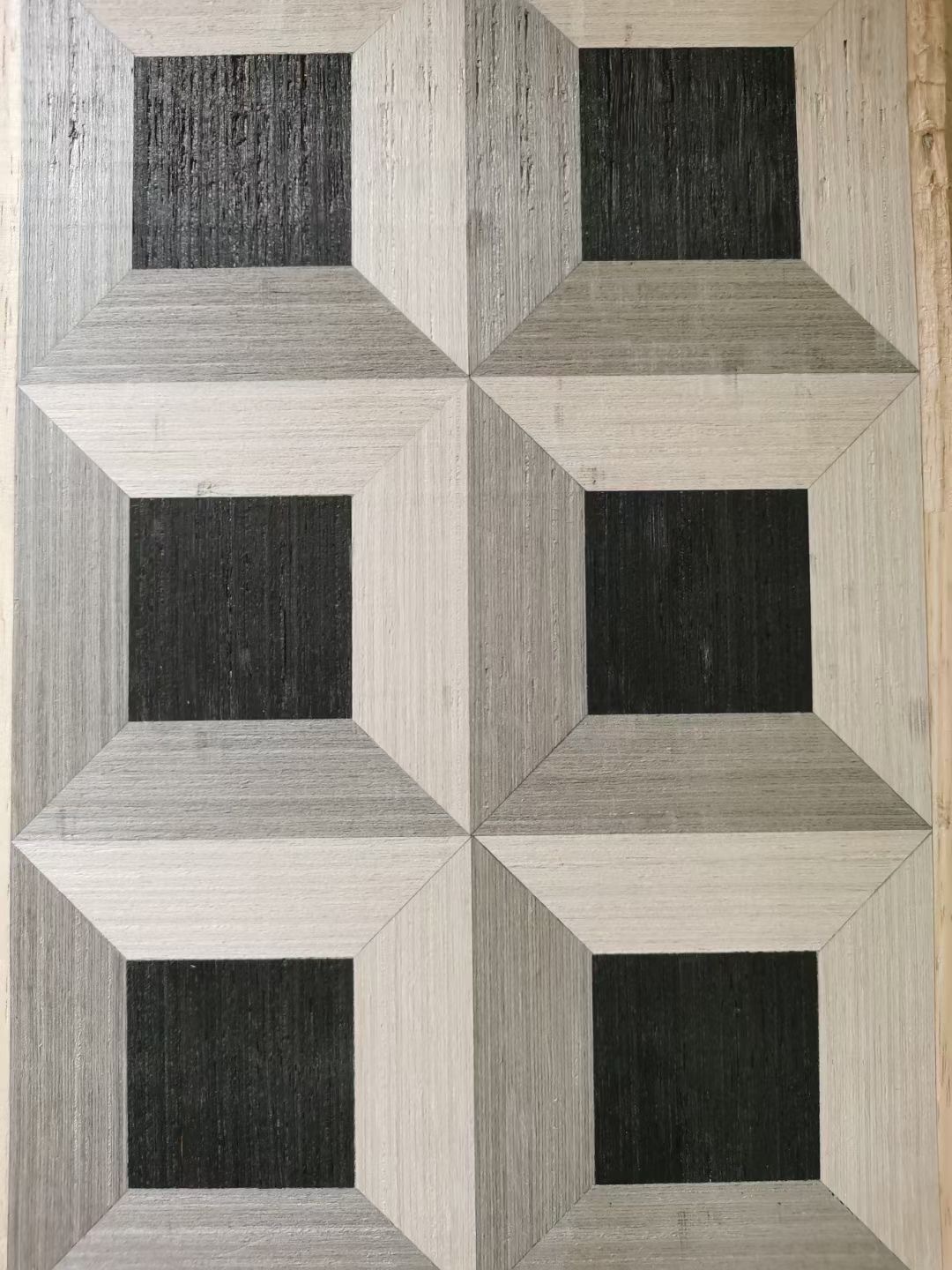 供应背景墙装饰异形木饰面 护墙板 水刀拼花 几何乱拼 钻石拼花