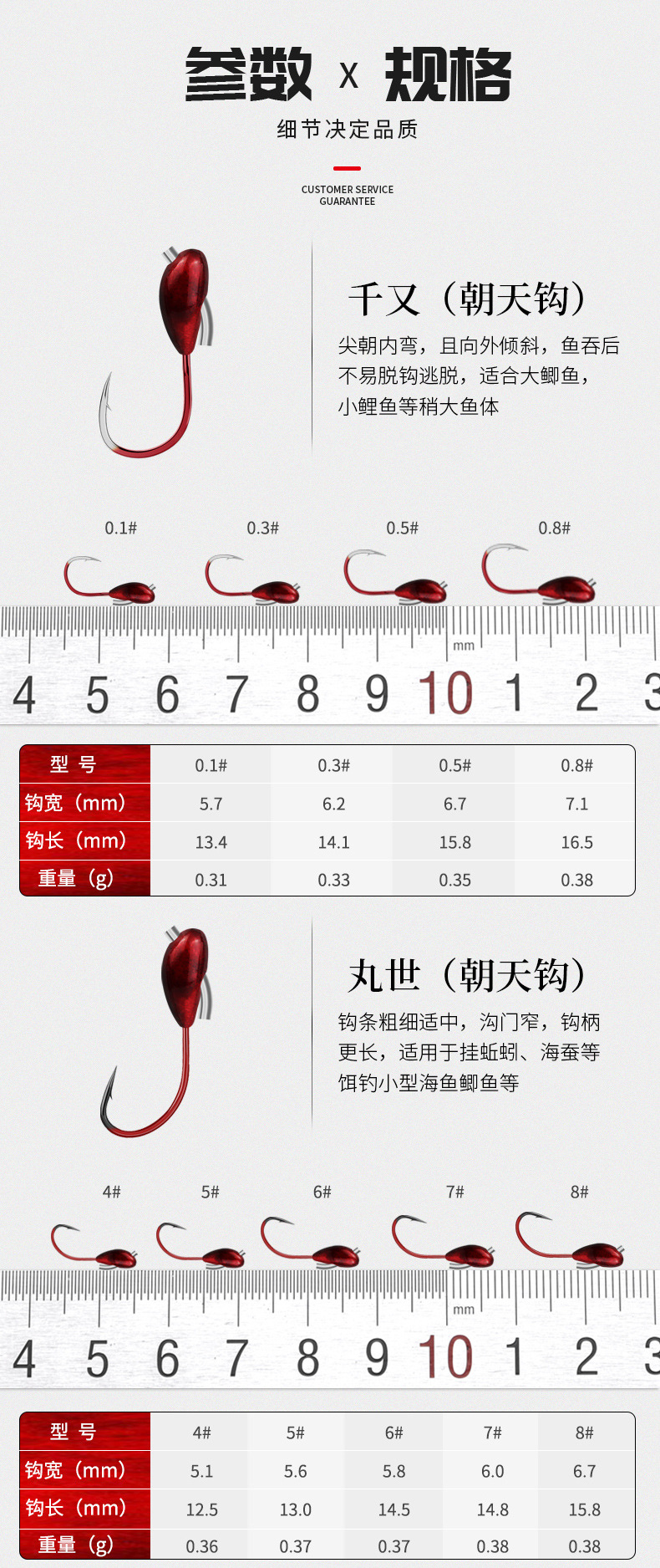 散装斜角朝天钩 千又海夕伊豆丸世传统钓单钩不挡口七星钓鱼钩