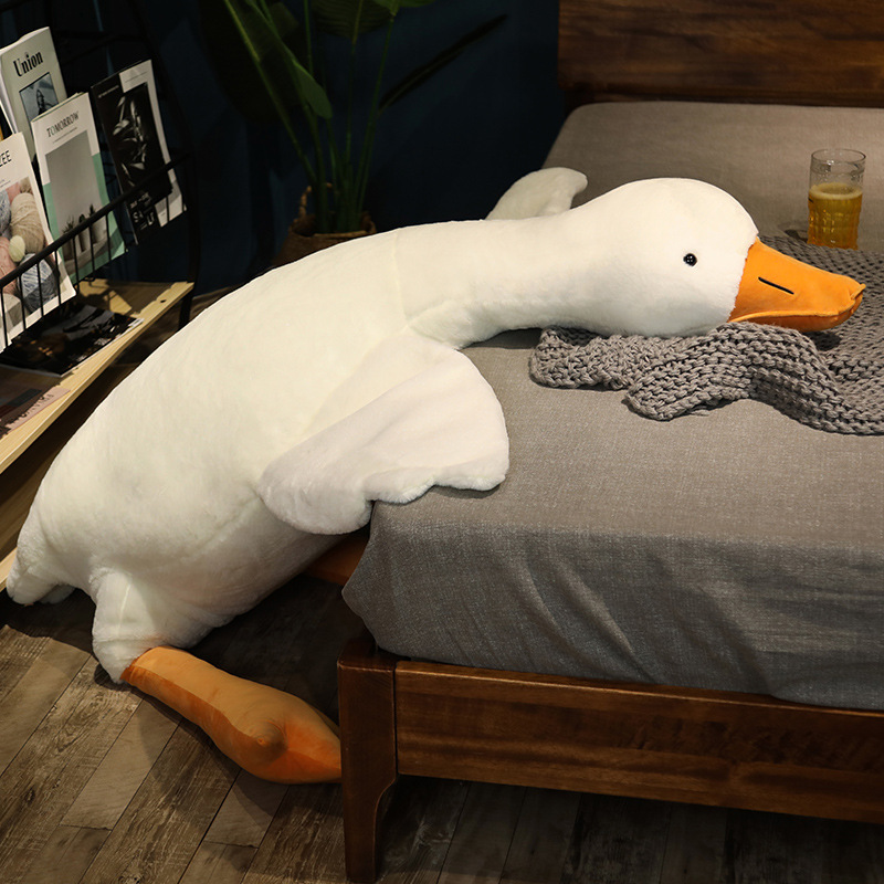 Big White Geese Pillow Internet Celebrity Big Goose Plush Toy Duck Doll Girls' Gifts Ragdoll to Sleep with Cushion Wholesale