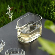 日式耐热玻璃公道杯功夫茶具分茶器透明加厚茶海四方匀杯茶道配件