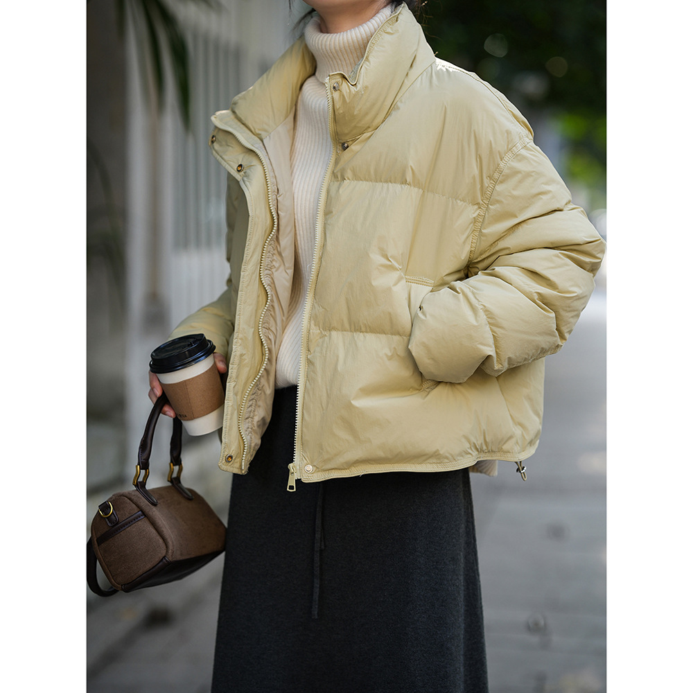 Yan Shuang 90 White Duck down Jacket Female 2023 Winter New Loose and Simple Short down Coat Coat 80875