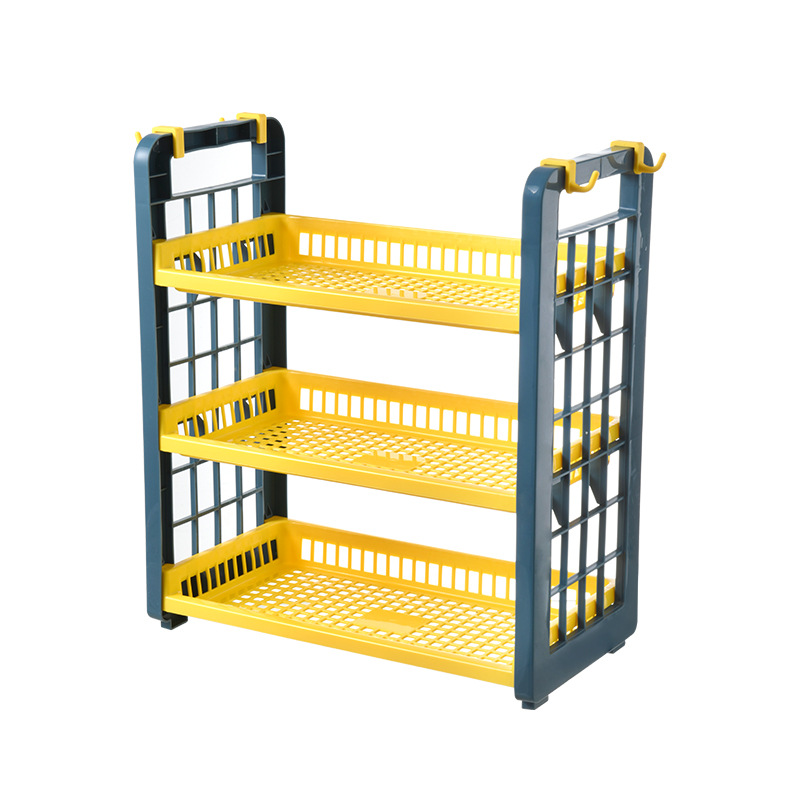 Multifunctional Storage Rack Kitchen Bathroom Plastic Storage Organizer Desktop Storage Rack Draining Rack 0755-3