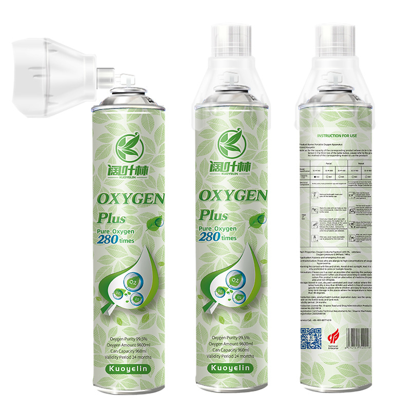 现货便携式小氧气瓶全英文瓶体丝印东南亚热卖小氧气家用驾车孕妇