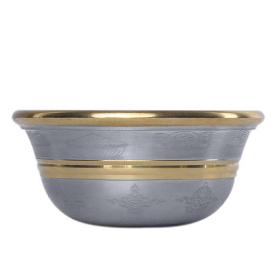 供水杯仿尼泊尔供水碗供佛杯西藏传密宗八吉祥佛前圣水杯摆件