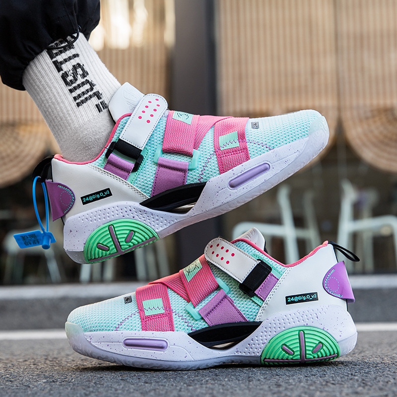 篮球鞋男休闲魔术贴韩版春秋款全城9v2中小学生潮儿童鞋子运动鞋