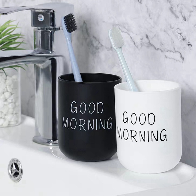 Huisi Household Tumbler Cleaning Gargle Cup Toothbrush Cup Couple Suit Washing Cup Japanese Good Morning Teeth Brushing Cup