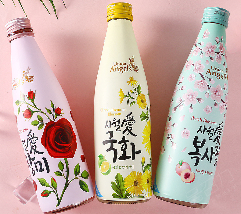韩国果酒女士低度进口安吉斯桃花味酒配制酒花香酒烧酒-阿里巴巴