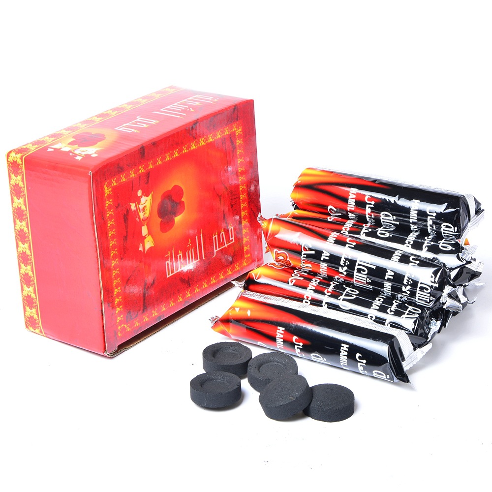 Hookah Charcoal Instant Burning Fruit Tree Charcoal Wholesale Barbecue Charcoal Hookah Carbon Smokeless Mechanism Disposable Barbecue Charcoal Kindling Charcoal