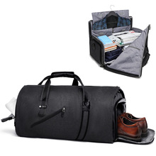 跨境新款男大容量西装旅行包手提西装西服收纳包可折叠商务行李袋