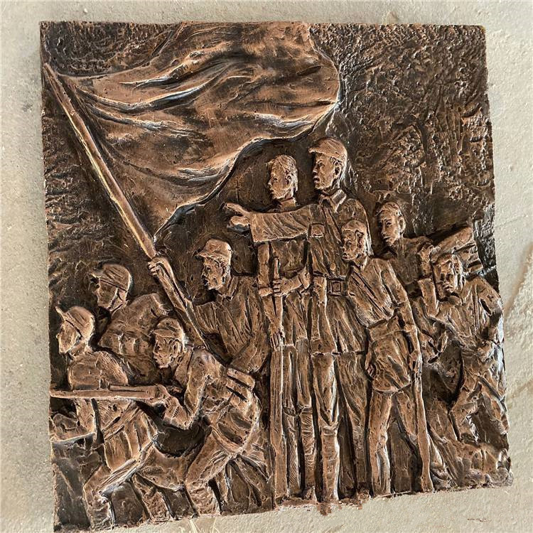 定做玻璃钢革命浮雕墙雕塑广场室内红军人物浮雕主题雕像文化长廊