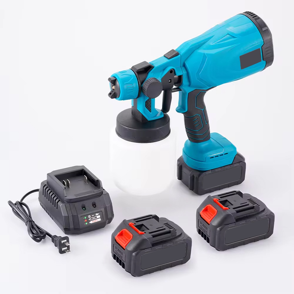 跨境喷涂工具油漆喷枪便携式高雾化锂电喷枪家用涂料电动喷漆枪