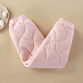 2025儿童裤秋冬加绒过冬学生内穿校服冬季三层夹棉棉裤外穿裤格纹