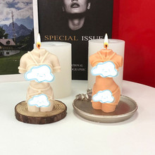 人山跨境 DIY立体捆绑人体蜡烛模具香熏石膏摆件蛋糕烘焙硅胶磨