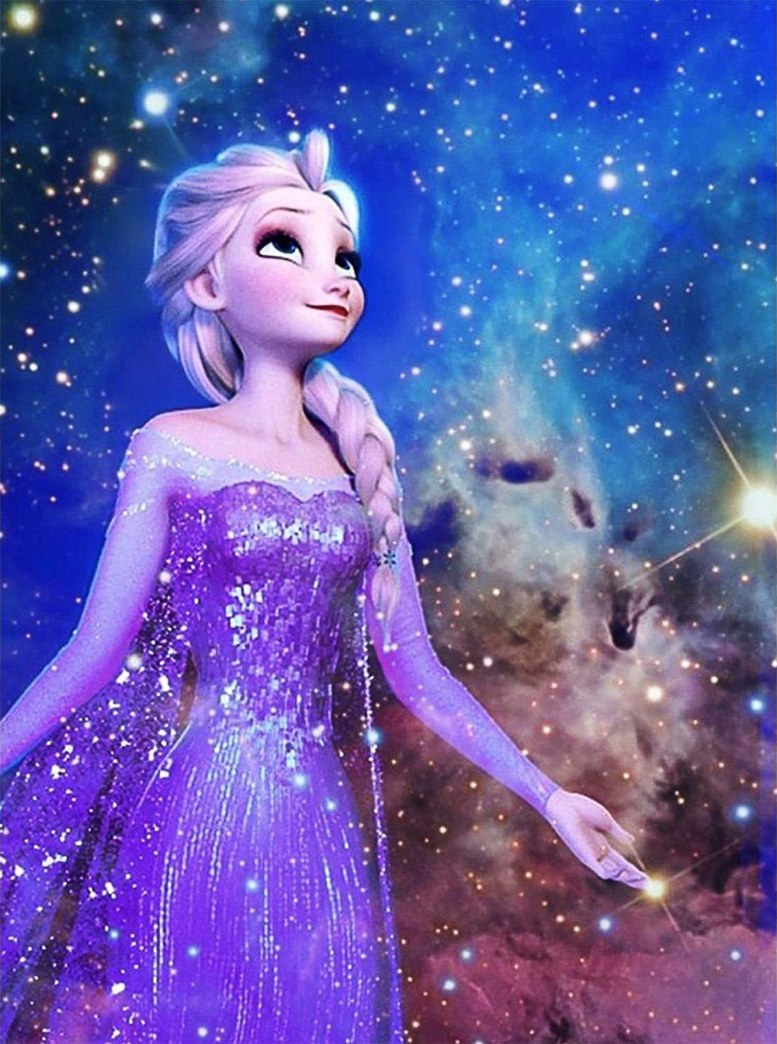 支持批发diy贴钻画白雪公主星空钻石画