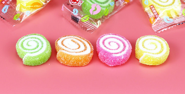 天凤水果味圈圈软糖2500g果汁橡皮糖多口味混搭彩糖批发