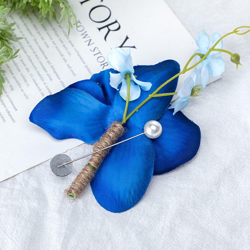 Western Style Wedding Brooch Banquet Party Mori Style Corsage Artificial Flower Boutonniere Men's Dress Pin