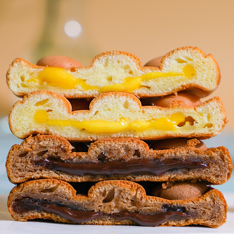 网红经典上班族学生早上休闲代餐面包食品袋装港式爆浆夹心鸡蛋仔