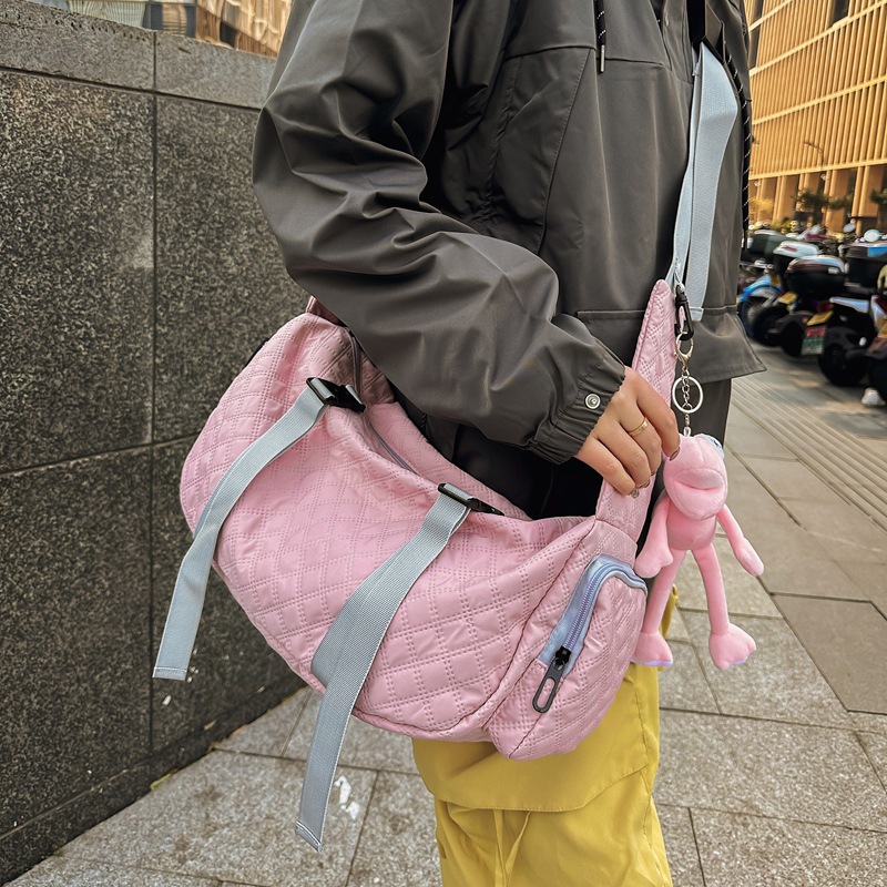 单肩包男士日系小众尼龙斜挎包男款睿营休闲潮牌防水运动斜肩背包