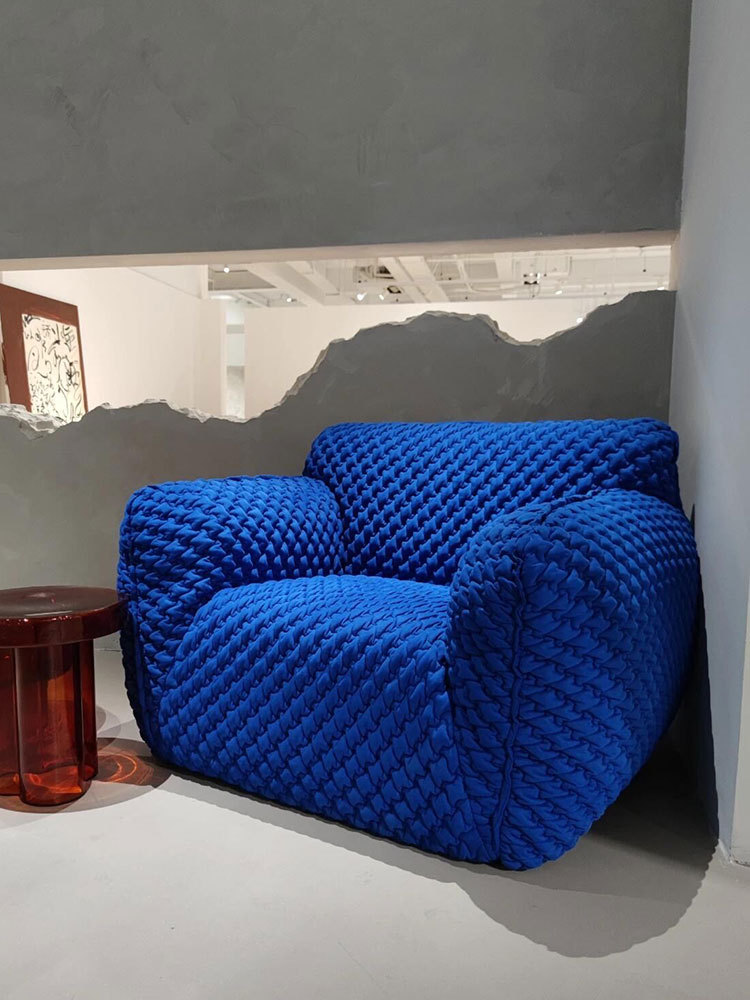 意大利gervasoni蓝胖子沙发设计师意式极简网红单人布艺nuvola椅