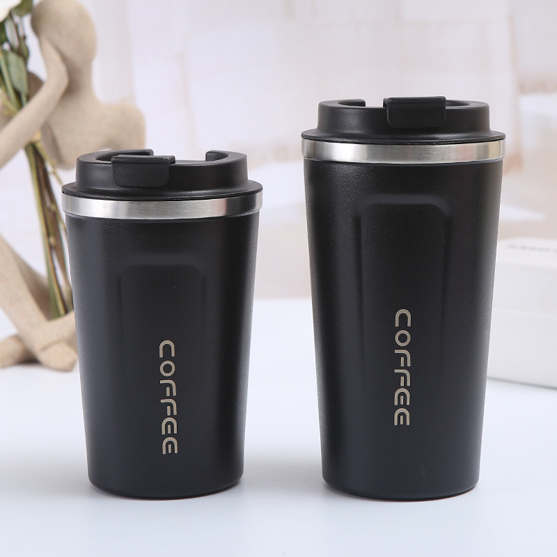 Simple 304 Stainless Steel Vacuum Thermos Cup Large Capacity Portable Handy Cup Men's and Women's Second Generation Coffee Cup in Stock