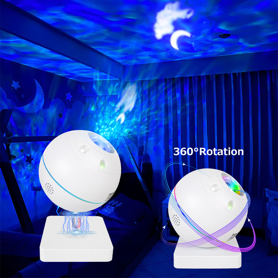 Starlight Starry Sky Moon Laser Projection Lamp Usb Bluetooth Music Star Disk Aurora Romantic Dream Ambience Light
