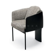 现代简约家用餐椅设计师创意整装扶手椅书桌椅客厅休闲单椅梳妆椅