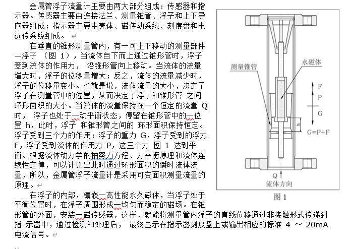 金属管浮子流量计 金属转子流量计 指针型气体液体流量计