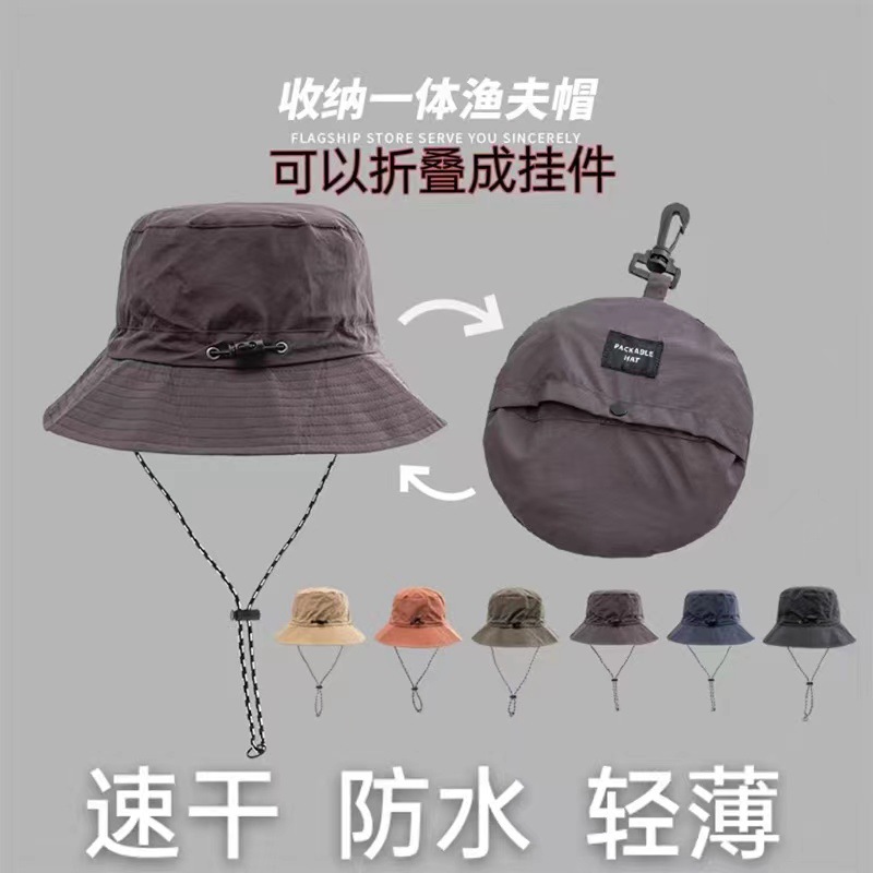 Storage Hat Couple Bucket Hat Outdoor Men's Alpine Cap Summer Fishing Sun Protection Hat Breathable Sun Hat
