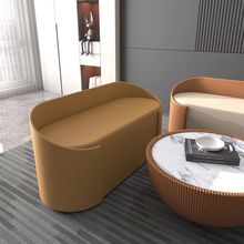 北欧轻奢沙发凳科技布家用客厅长凳服装店卧室长条小户型靠背创意