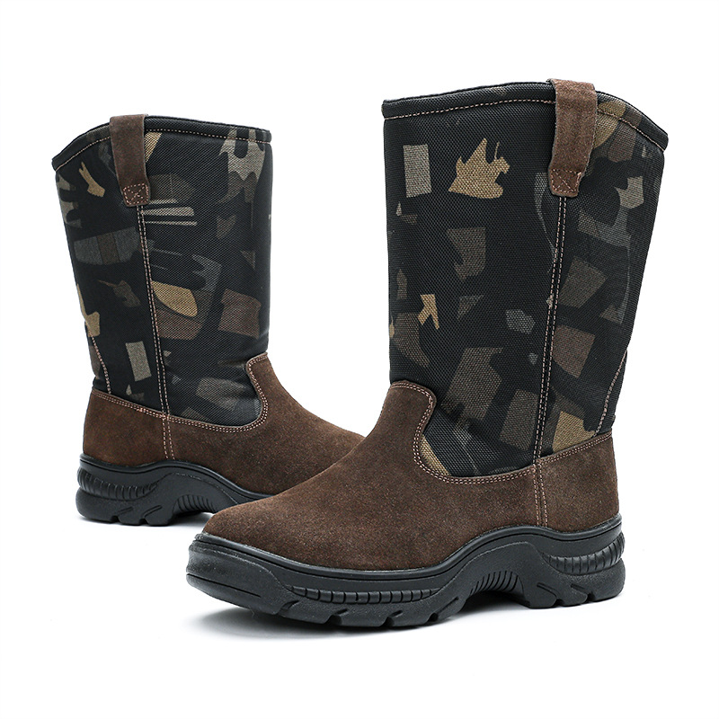 厂家新款潮流防滑保暖snow boots户外男女牧马彩反绒皮雪地靴棉靴