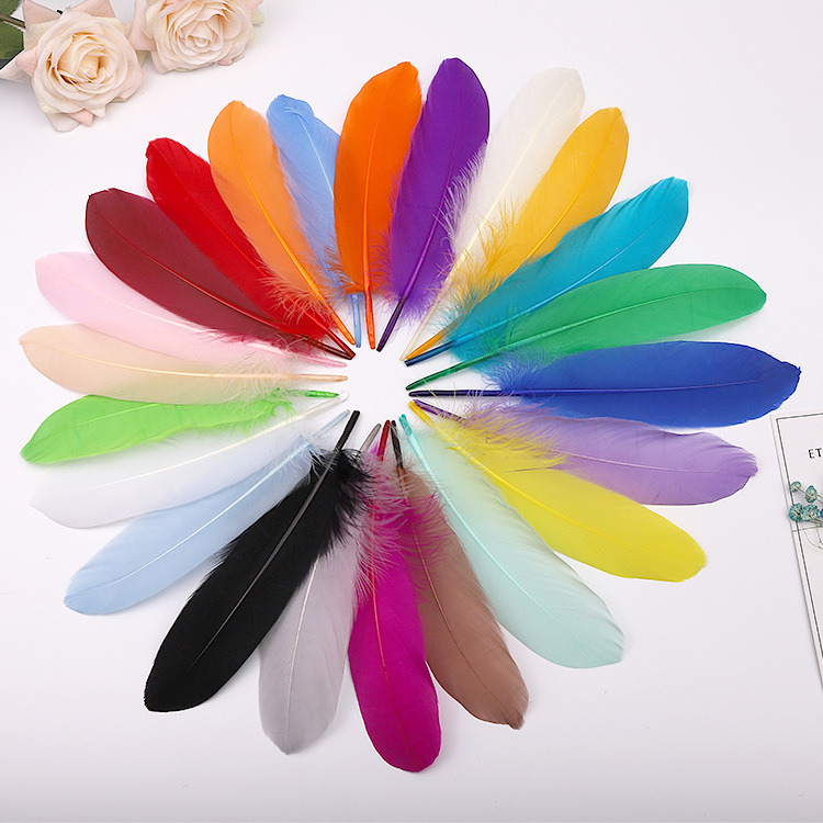 Supply Wholesale DIY Feather Hard Big Floating Feather Wedding Dress Toddler Decorative Materials by Hand Mask Feather