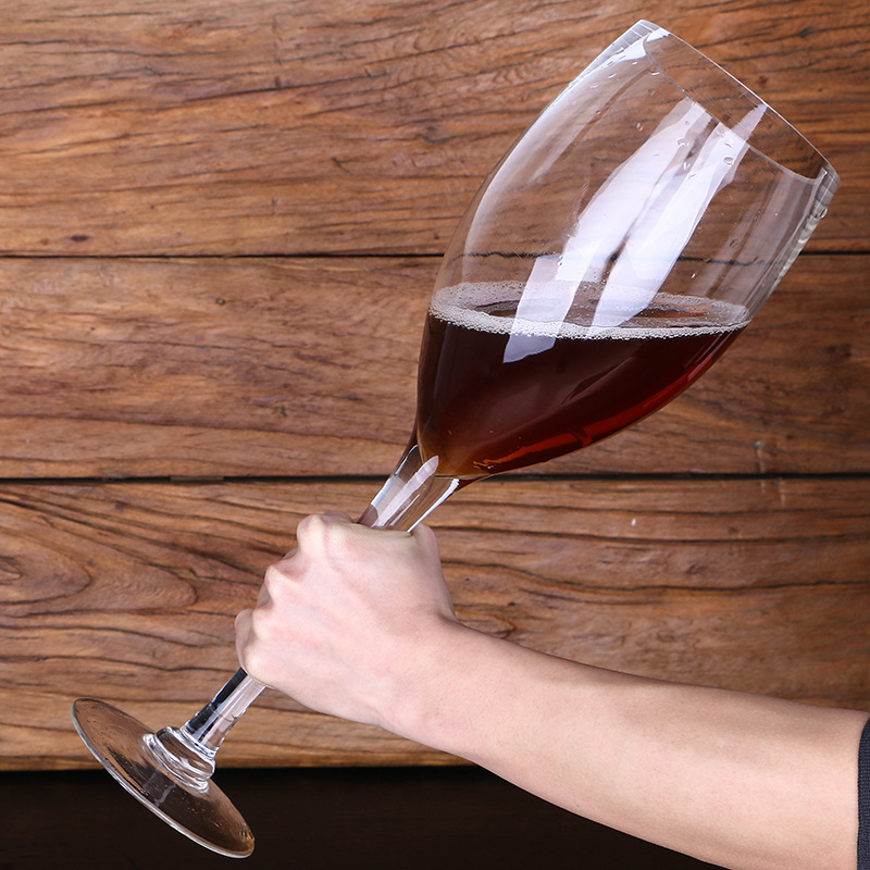 特大号酒杯超大巨型大容量啤酒杯红酒杯高脚杯玻璃英雄杯鱼缸