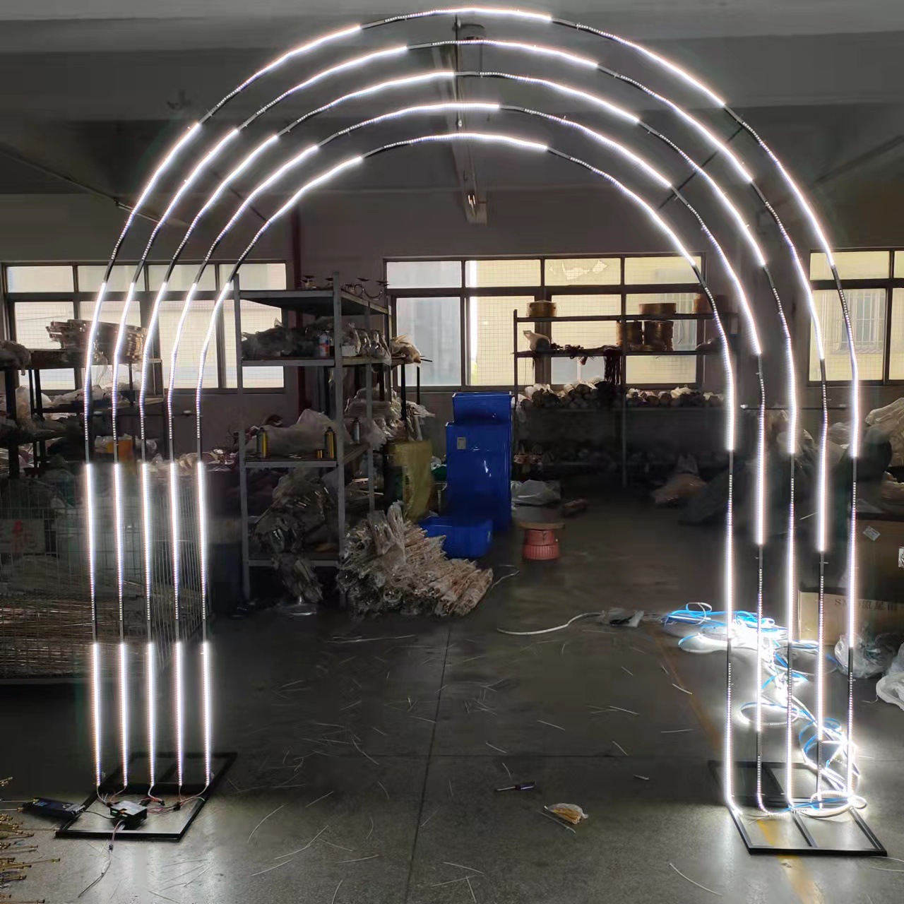 婚庆道具流星雨灯带led防水流水灯带跑马拱门装饰条婚礼星空吊顶