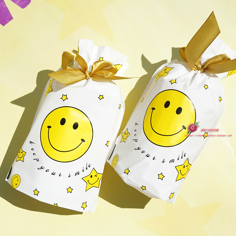 包邮ins简约可爱礼品包装袋塑料束口袋抽绳袋糖果零食收纳袋50只