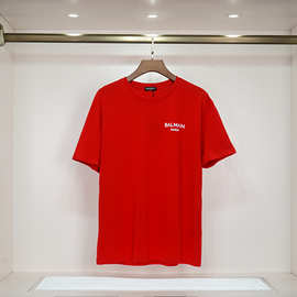 巴尔曼BALMAIN印花圆领短袖t恤亚马逊女装上衣T