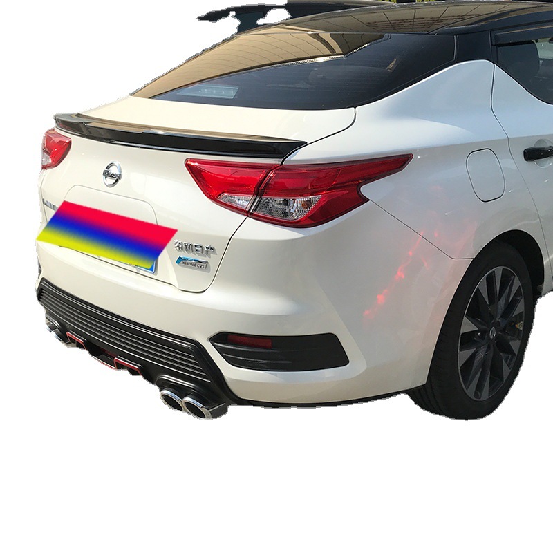 适用于日产14-18款新蓝鸟尾翼免打孔卧式小压尾改装运动定风翼abs