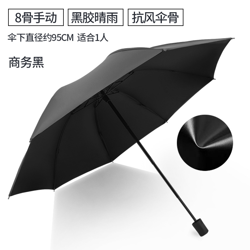 Oversized Double Three Automatic Umbrella Large Wholesale Folding Men and Women Sun Protection Sun Shade Umbrella Advertising
