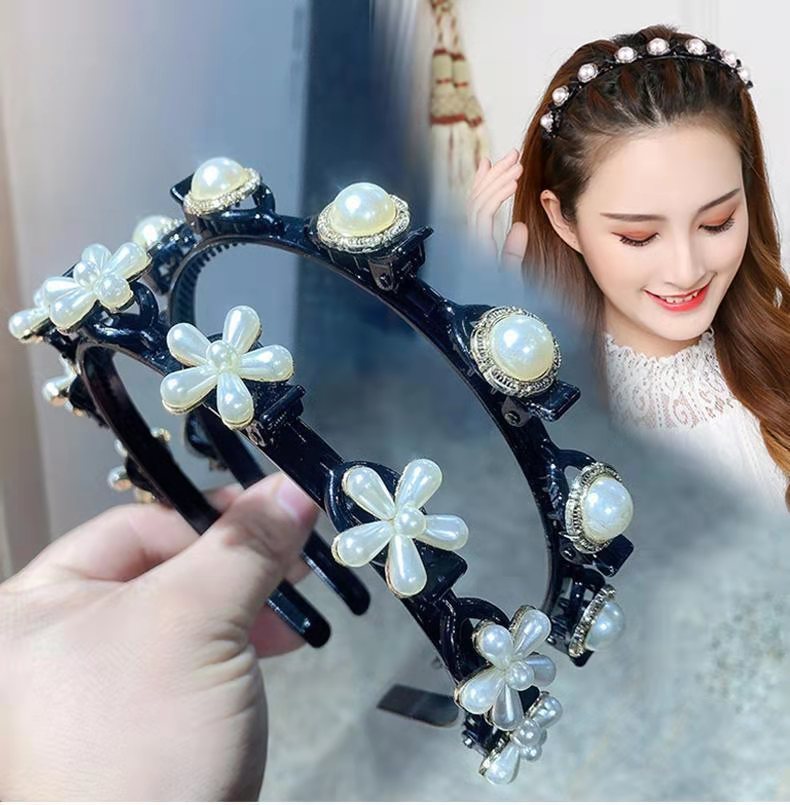 复古珍珠发箍简约可编发神器韩国刘海韩版头箍女公主超仙发卡甜美