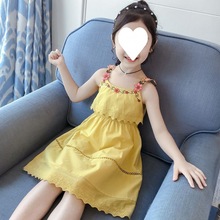 女童连衣裙新款2023韩版吊带儿童装女孩洋气公主裙子