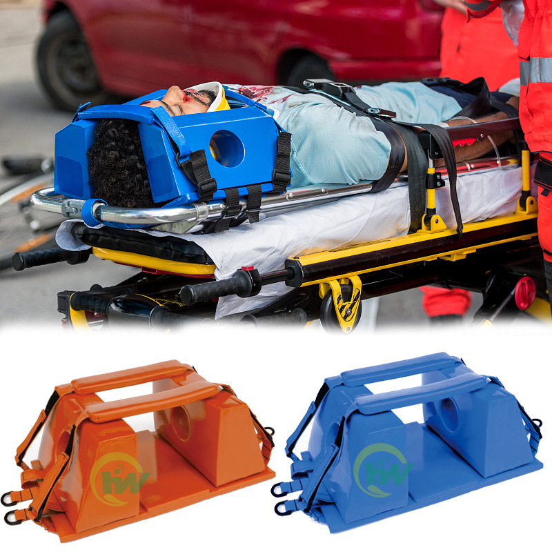 0成交722套游泳池救生设备铲式担架头部固定器水上救援板式担架头部
