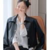 Korea for G!Original factory Gold buckle Little leisure time locomotive leather clothing Jacket coat