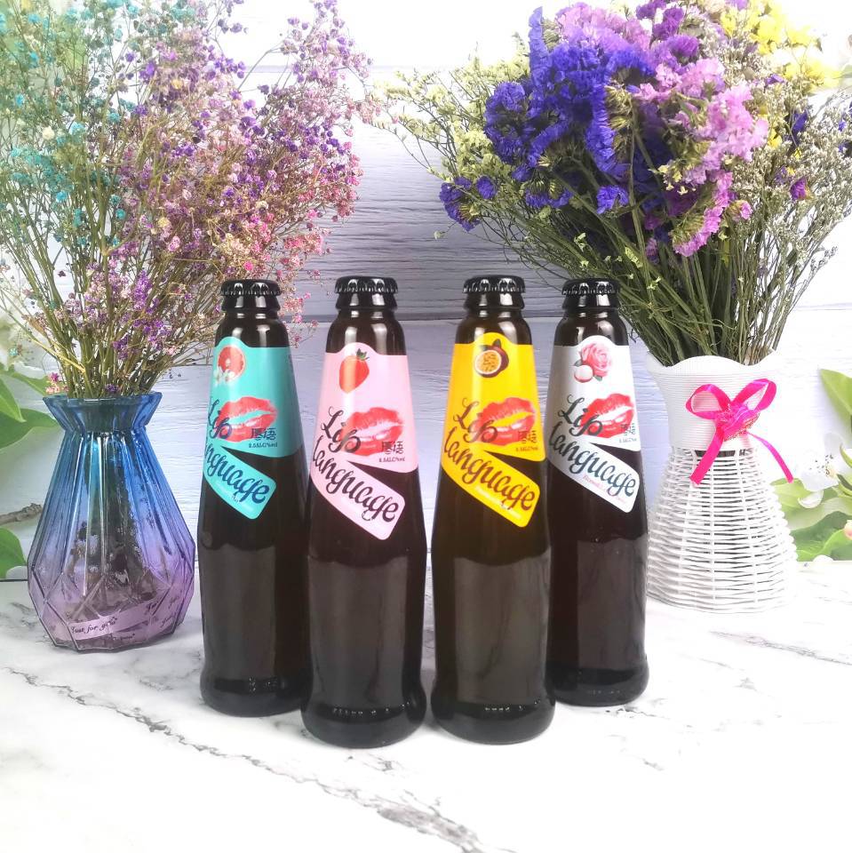 瓶装唇语果味女士啤酒 口感香甜 整箱批发24瓶270ml