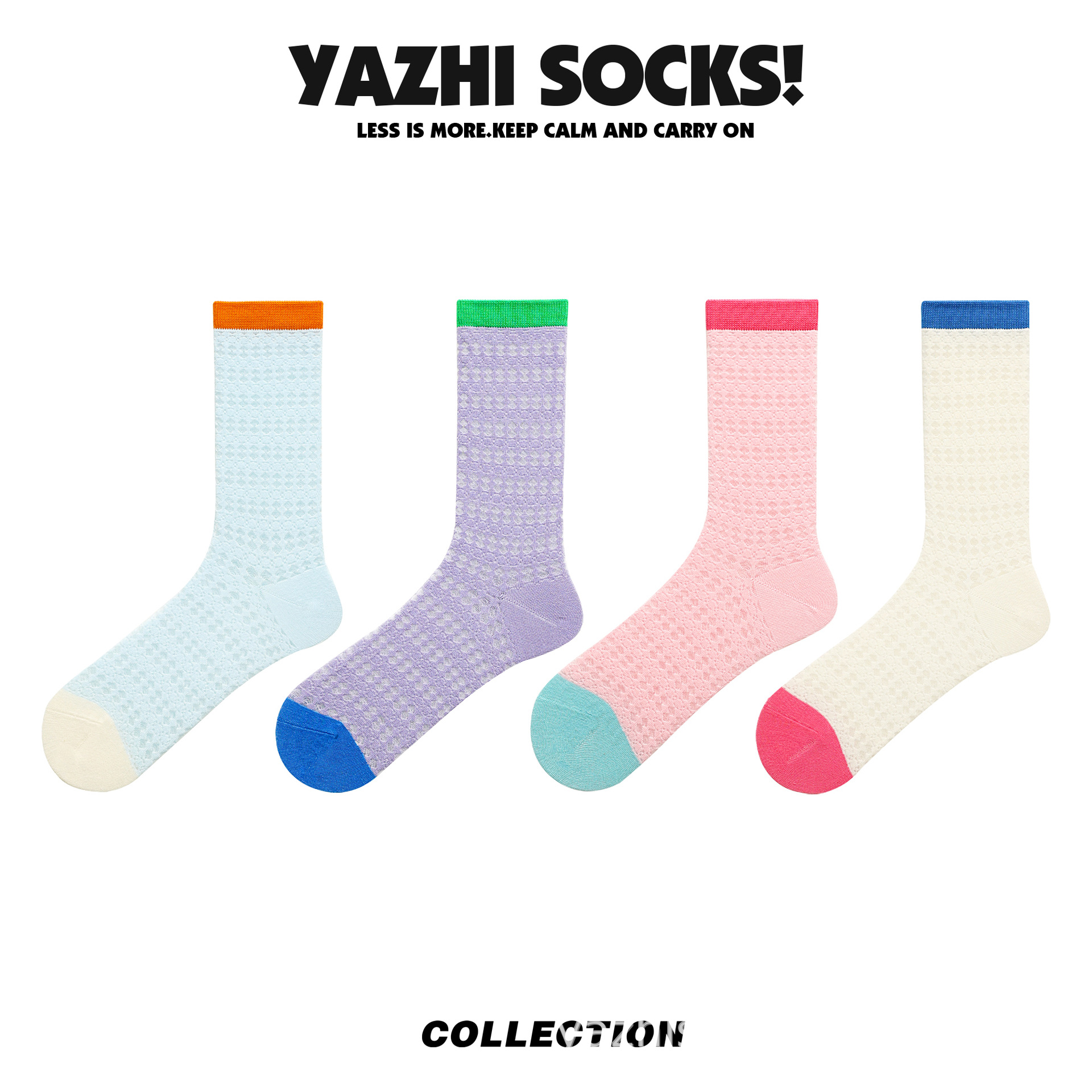 Yazhi Summer Thin Socks Women's Hollow Ice Silk Korean Style Ins Retro Trendy Female Socks Cotton Socks Mid-Calf Internet Celebrity Socks