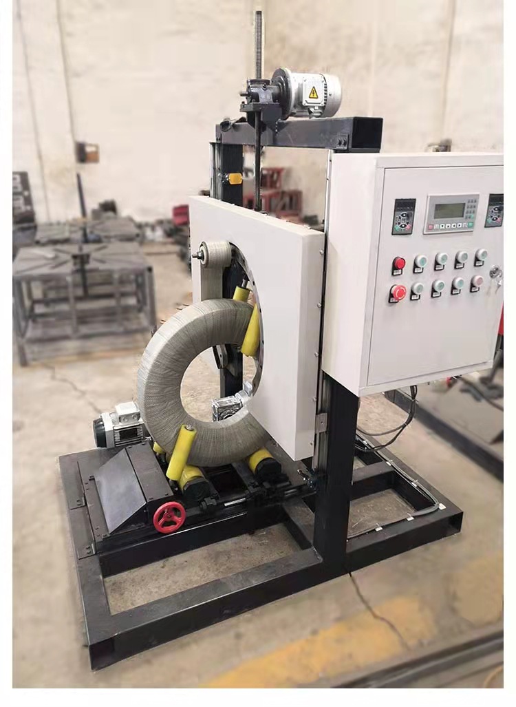全自动圆形缠绕膜包装机轮胎电线电缆软管打包机裹膜机水管包膜机