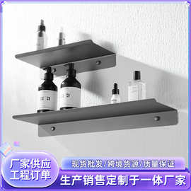 酒店工程浴室单层置物架一字板层架304不锈钢洗漱台杯架子隔板