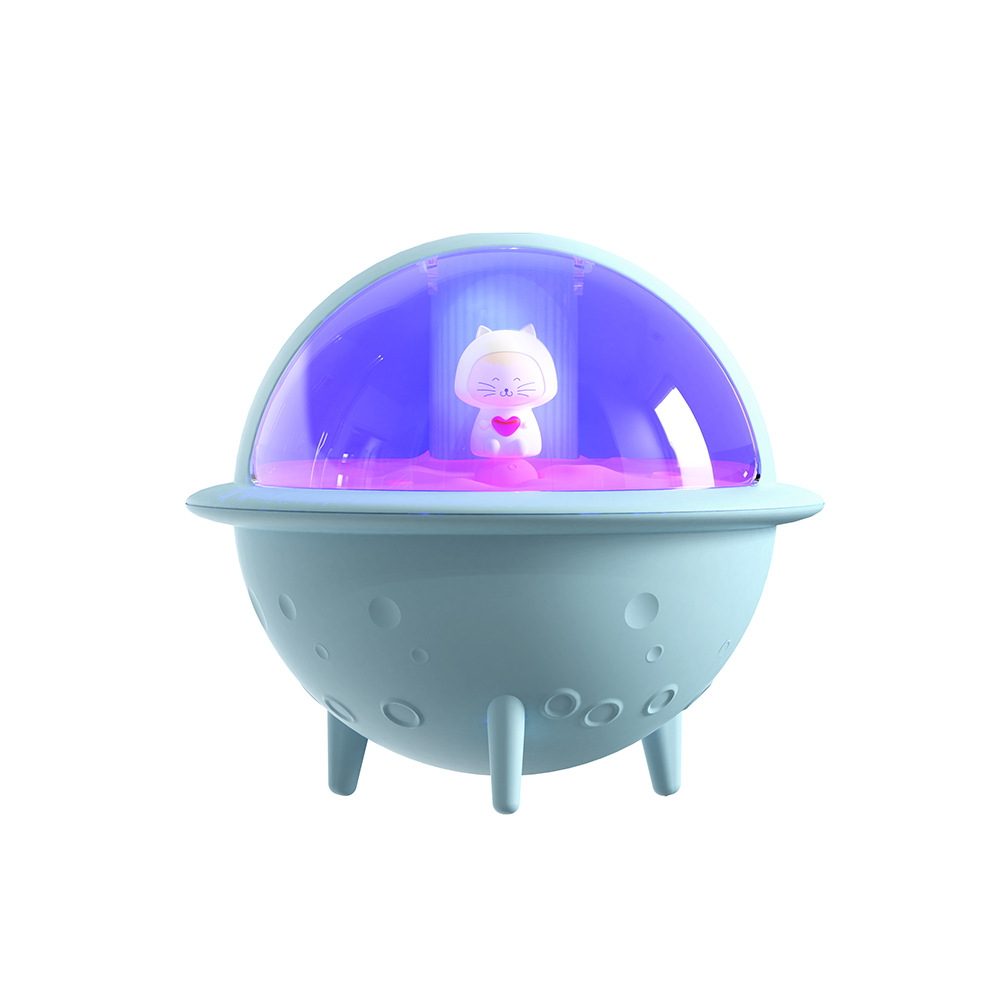 New Home Office Small Bedroom Mute Spray Colorful Night Light Bear Doll Space Capsule Humidifier