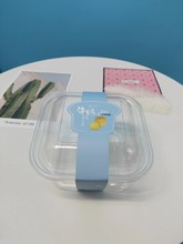 牛奶小蛋糕盒流心泡芙盒正方形透明塑料盒西点盒烘焙包装TW179A