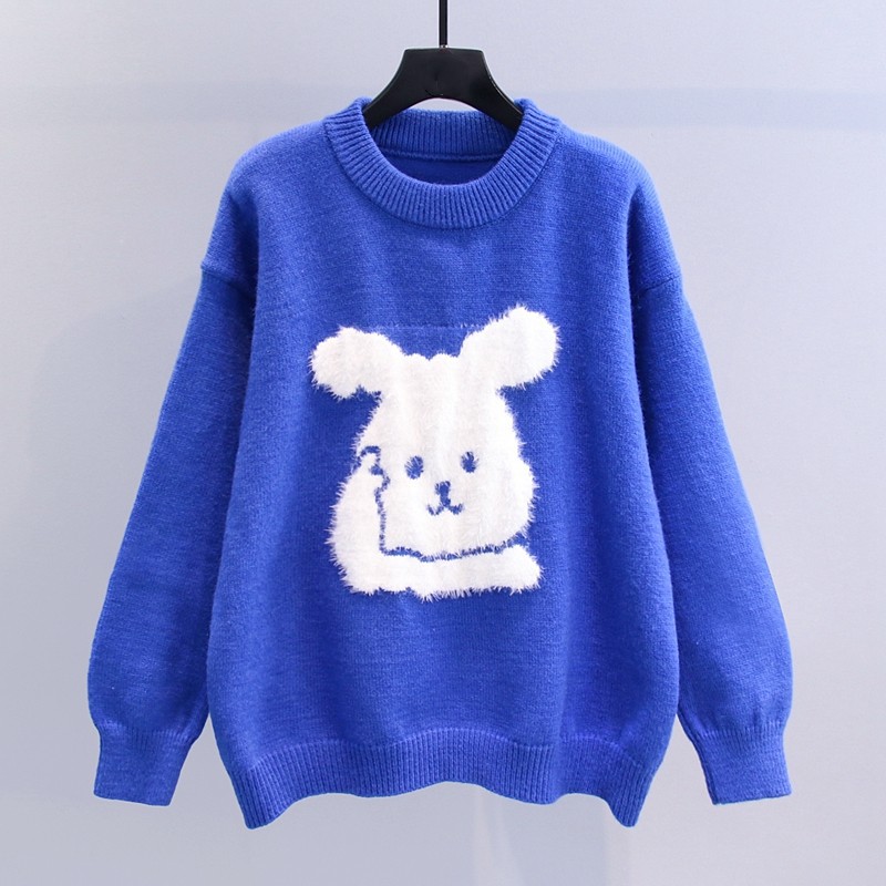 时尚动物图案毛衣